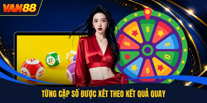 Từng cặp số được xét theo kết quả quay